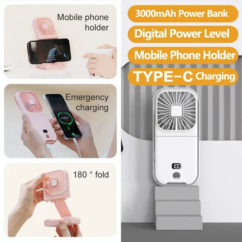 MINI VENTILADOR PLEGABLE - POWER BANK