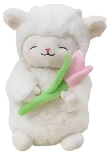 Oveja Peluche con Flor – Regalo Especial San Valentín